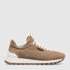 Brown suede sneakers Brunello Cucinelli