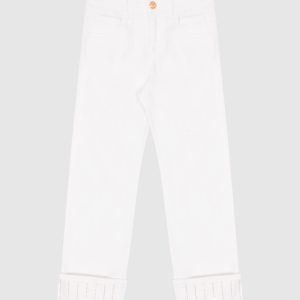 Children's white jeans with logo Balmain
