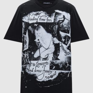 Black T-shirt with print Dolce&Gabbana