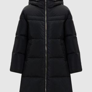 Black down jacket with logo Be Florence
