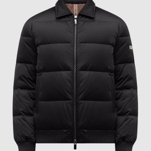 Black down jacket with logo Be Florence