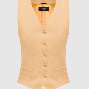 Yellow PACE linen vest Max Mara Weekend