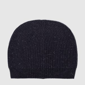 Blue hat with wool and silk with lurex Peserico