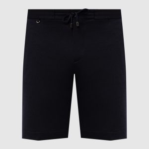Navy blue wool and silk shorts Stefano Ricci