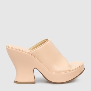 Peach Leather Mules Bottega Veneta
