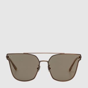 Bronze sunglasses with intrecciato details Bottega Veneta