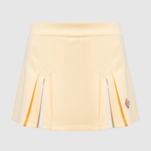 Yellow mini skirt with logo Casablanca