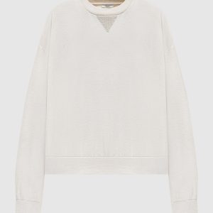 Beige sweatshirt with monil chain Peserico