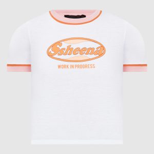 White T-shirt TINY with logo SSHEENA