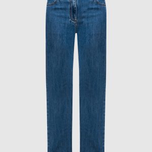 Blue jeans with logo patch Valentino