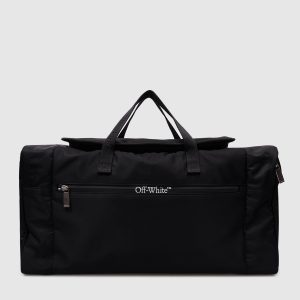 Black travel bag with logo print Off-White