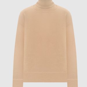 Beige cashmere and silk turtleneck BOBOUTIC