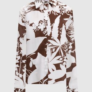 Blouse made of silk Shadow in a floral print Michael Kors