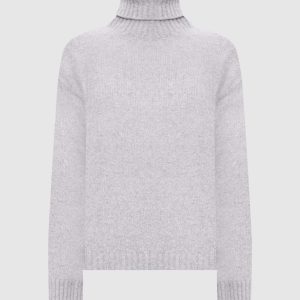Gray sweater with wool and cashmere with lurex Peserico
