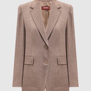 HODEIDA brown jacket with wool and linen Max Mara