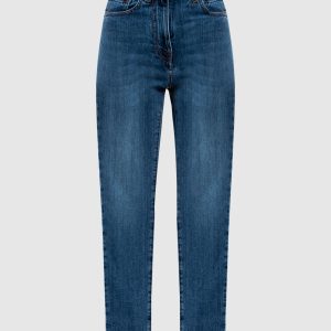 Blue distressed jeans with logo Peserico