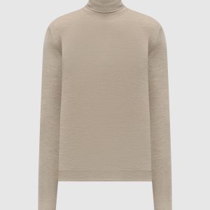 Beige wool and cashmere golf Brunello Cucinelli