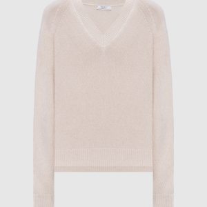 Beige wool, silk and cashmere pullover Peserico