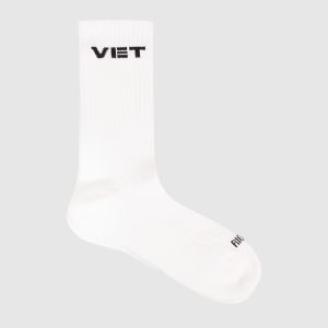 White socks with monogram logo Vetements