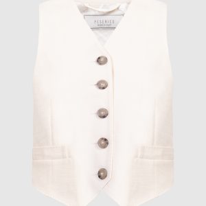Beige vest with branded patch Peserico
