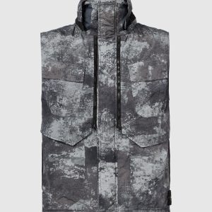 Gray vest with logo patch Stone Island
