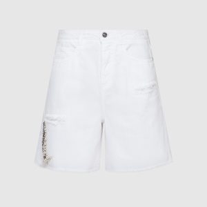 White shorts with crystals Ermanno Scervino