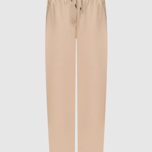 Beige sweatpants with monil chain Brunello Cucinelli