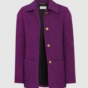 Purple jacket with lurex Saint Laurent