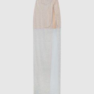White maxi skirt with crystals Santa Brands