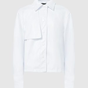 White jacket with metallic logo Twinset