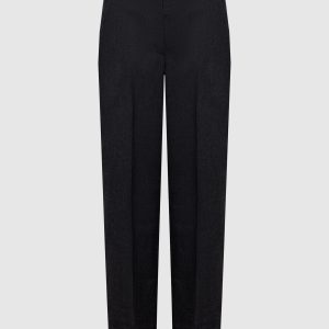 Grey wool trousers with lapels Peserico