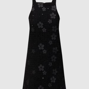 Black mini dress with logo Twinset