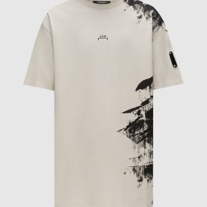 Beige t-shirt with an abstract print A Cold Wall