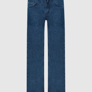 Blue jeans with logo patch Off-White