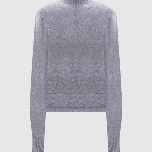 Gray wool and cashmere jumper with lurex Twinset