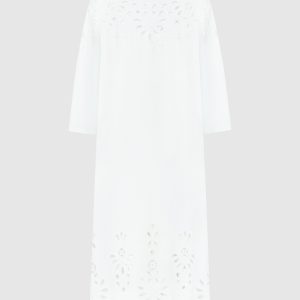 White midi dress with embroidery Ermanno Scervino