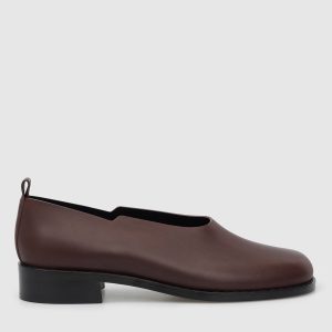 Monceau dark brown leather pumps The Row