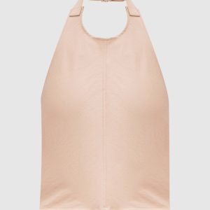 Beige top with an open back WARDROBE.NYC