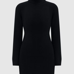 Black wool and cashmere mini dress Vetements