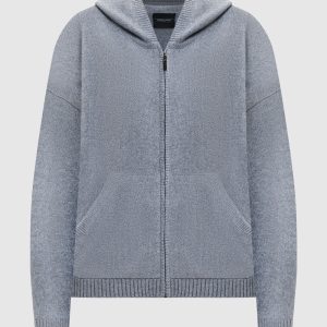 Lilium grey cashmere track jacket Simonetta Ravizza