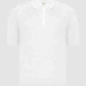 White polo shirt Cashmere&Whiskey