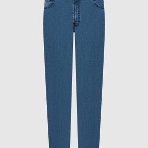 Blue jeans with monogram logo Stefano Ricci
