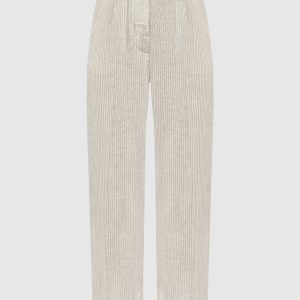 Beige corduroy pants with lurex Peserico