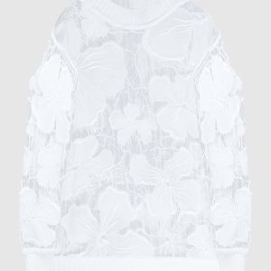 White openwork sweater Dondup