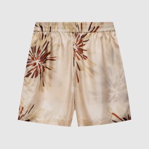 Beige silk shorts Brunello Cucinelli
