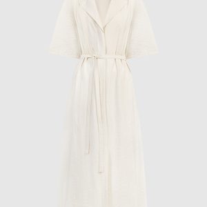 Dareau beige shirt dress with silk JOSEPH