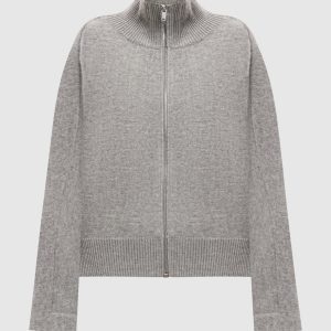 Gray cardigan with wool Jil Sander