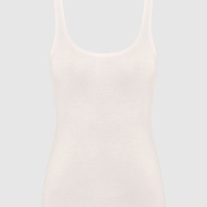 Beige cashmere ribbed top CO