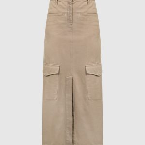 CACHI beige cargo skirt Simonetta Ravizza