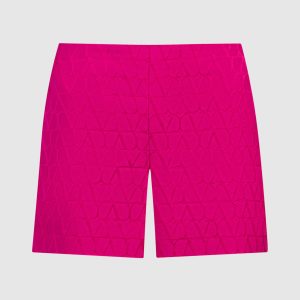 Toile Iconographe pink logo print shorts Valentino